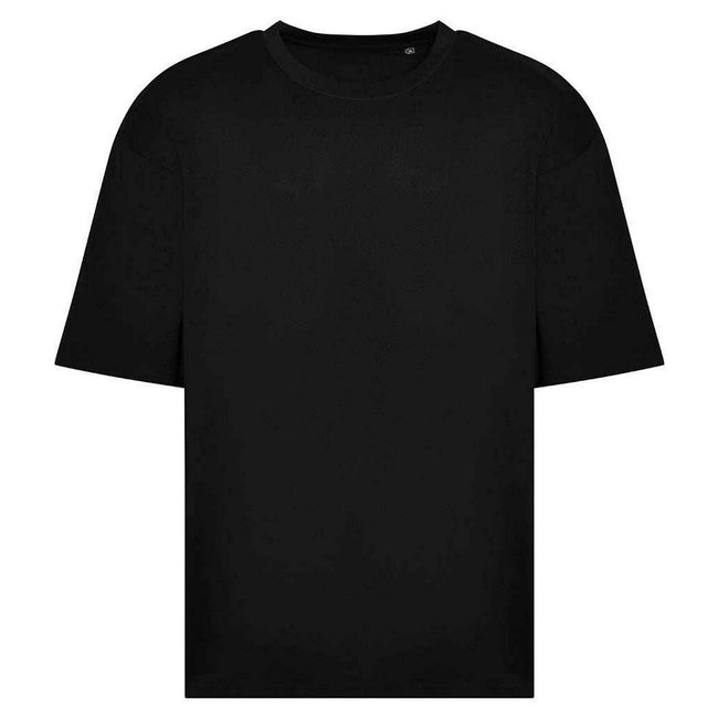 Deep Black - Front - Awdis Unisex Adult 100 Oversized T-Shirt