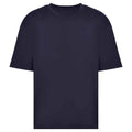 New French Navy - Front - Awdis Unisex Adult 100 Oversized T-Shirt
