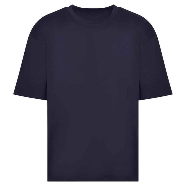 New French Navy - Front - Awdis Unisex Adult 100 Oversized T-Shirt