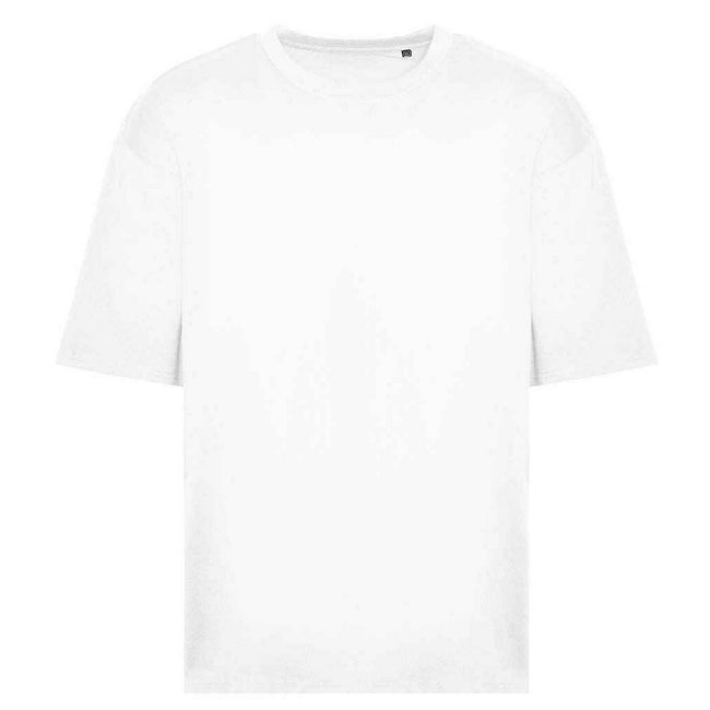White - Front - Awdis Unisex Adult 100 Oversized T-Shirt