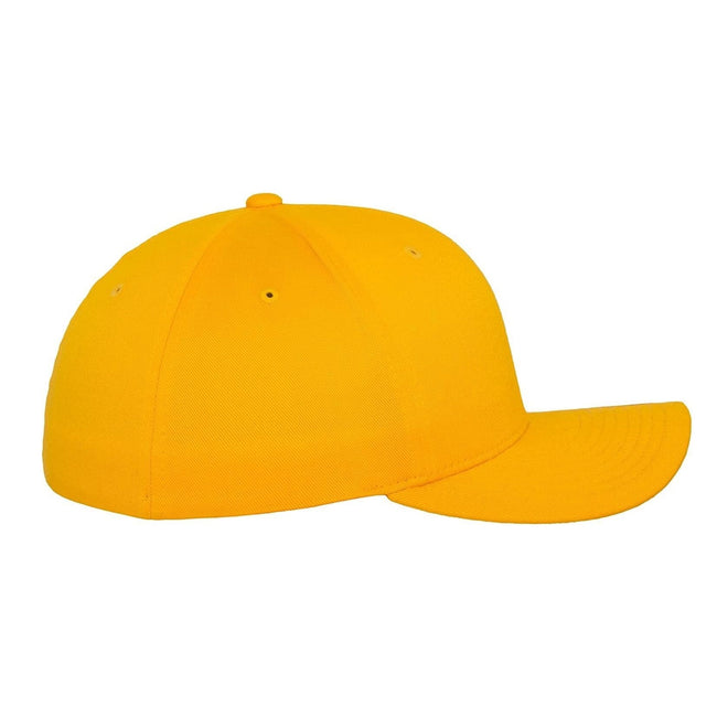 Gold - Back - Flexfit Unisex Childrens-Kids Wooly Combed Baseball Cap