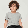Grey - Back - SOLS Childrens-Kids Crusader Marl Organic T-Shirt