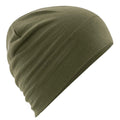 Military Green - Front - Beechfield Merino Wool Beanie