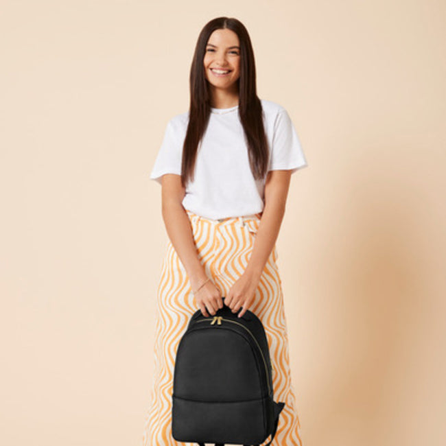 Black - Side - Bagbase Boutique Backpack