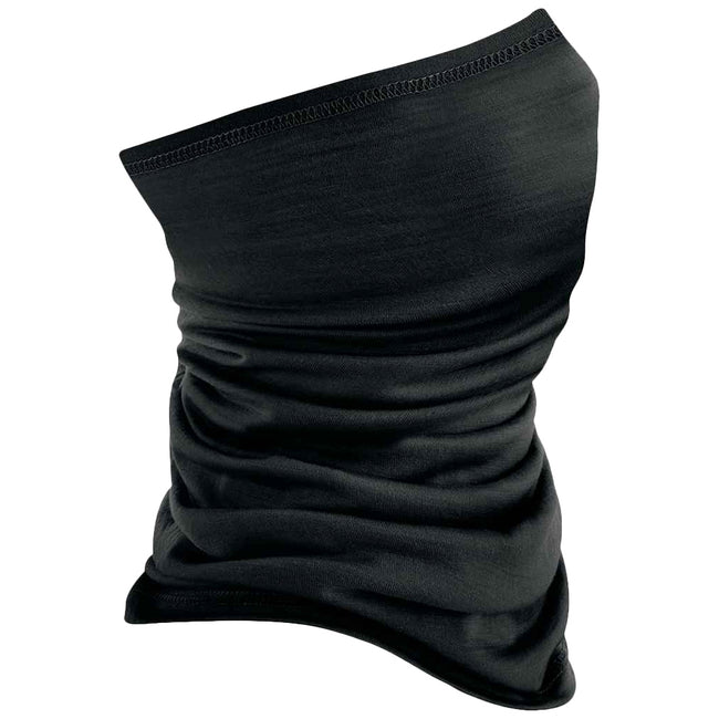 Black - Front - Beechfield Unisex Adult Morf Merino Wool Snood