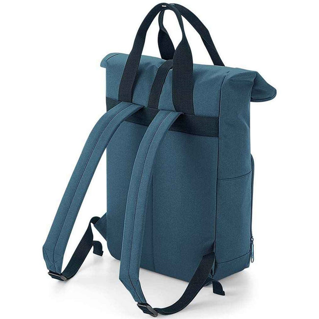 Airforce Blue - Back - Bagbase Unisex Adult Roll Top Twin Handle Backpack