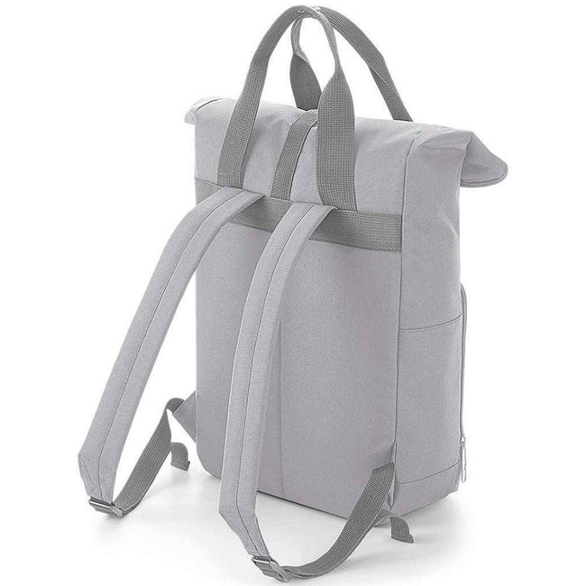 Light Grey - Back - Bagbase Unisex Adult Roll Top Twin Handle Backpack
