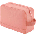Blush Pink - Front - Bagbase Unisex Adult Essentials Recycled Toiletry Bag