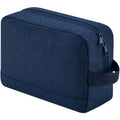 Navy - Front - Bagbase Unisex Adult Essentials Recycled Toiletry Bag