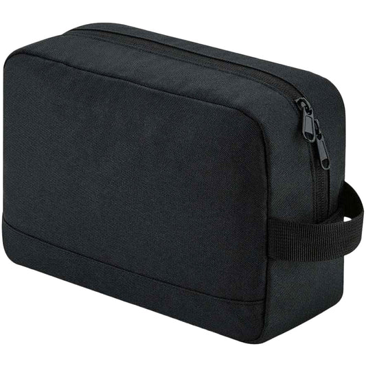Black - Front - Bagbase Unisex Adult Essentials Recycled Toiletry Bag