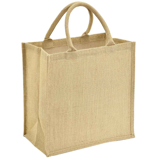 Natural - Front - Brand Lab Laminate Jute Tote Bag