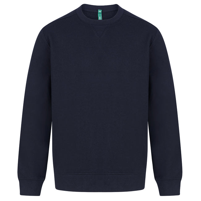 Navy - Front - Henbury Unisex Adult Sustainable Sweatshirt