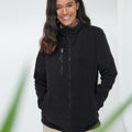 Black - Back - Henbury Unisex Adult Recycled Polyester Fleece Jacket