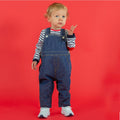 Blue - Back - Larkwood Childrens-Kids Denim Dungarees