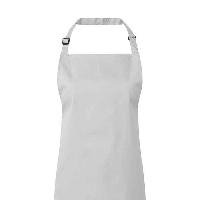 Silver - Back - Premier Unisex Adult Colours Full Apron
