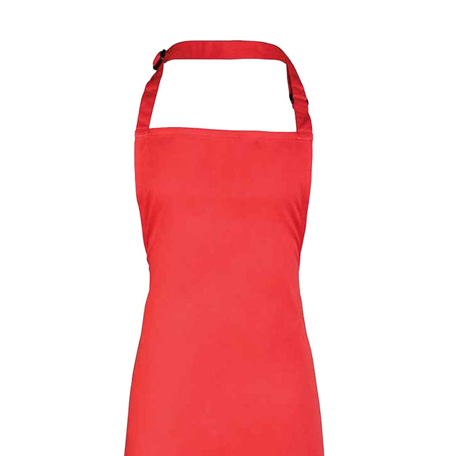 Strawberry Red - Back - Premier Unisex Adult Colours Full Apron