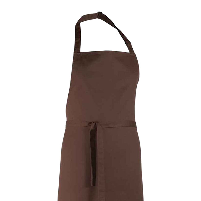 Brown - Back - Premier Unisex Adult Colours Full Apron