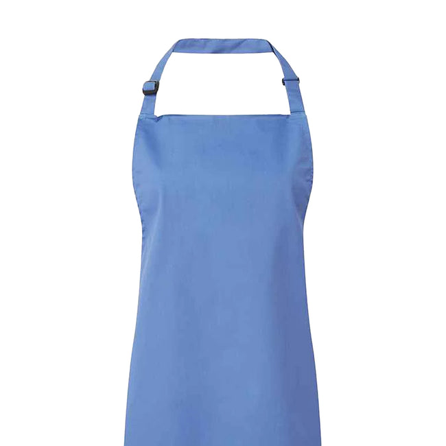 Mid Blue - Back - Premier Unisex Adult Colours Full Apron