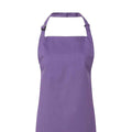 Purple - Back - Premier Unisex Adult Colours Full Apron