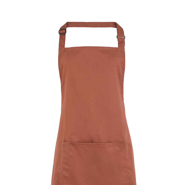 Chestnut - Back - Premier Unisex Adult Colours Pocket Full Apron