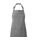 Grey Denim - Back - Premier Unisex Adult Colours Pocket Full Apron