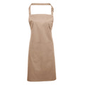 Latte - Front - Premier Unisex Adult Colours Pocket Full Apron