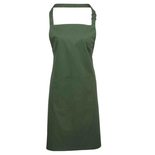 Moss - Front - Premier Unisex Adult Colours Pocket Full Apron