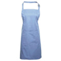 Mid Blue - Front - Premier Unisex Adult Colours Pocket Full Apron