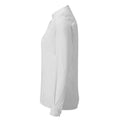 White - Side - Premier Womens-Ladies Banded Grandad Collar Formal Shirt