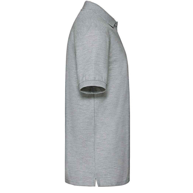 Athletic Heather Grey - Back - Fruit of the Loom Mens Premium Pique Polo Shirt