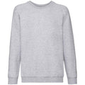 Heather Grey - Front - Fruit of the Loom Childrens-Kids Classic Raglan Sweatshirt