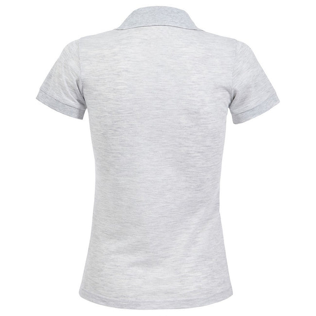 Ash - Back - SOLs Womens-Ladies Prime Pique Polo Shirt