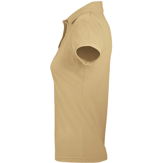 Sand - Side - SOLs Womens-Ladies Prime Pique Polo Shirt
