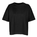 Deep Black - Front - SOLS Womens-Ladies Boxy Organic Oversized T-Shirt