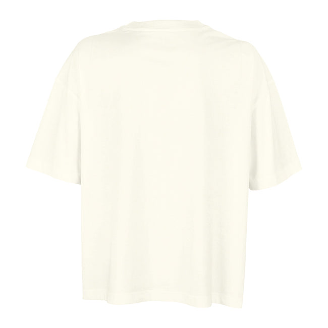 Off White - Back - SOLS Womens-Ladies Boxy Organic Oversized T-Shirt