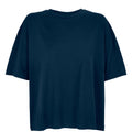 French Navy - Front - SOLS Womens-Ladies Boxy Organic Oversized T-Shirt