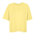 Light Yellow - Front - SOLS Womens-Ladies Boxy Organic Oversized T-Shirt