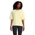 Light Yellow - Side - SOLS Womens-Ladies Boxy Organic Oversized T-Shirt