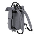 Grey Marl - Back - Bagbase Roll Top Recycled Twin Handle Laptop Backpack