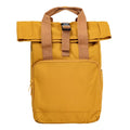 Mustard Yellow - Back - Bagbase Unisex Adult Mini Recycled Twin Handle Backpack