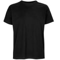 Deep Black - Front - SOLS Mens Boxy Organic Oversized T-Shirt