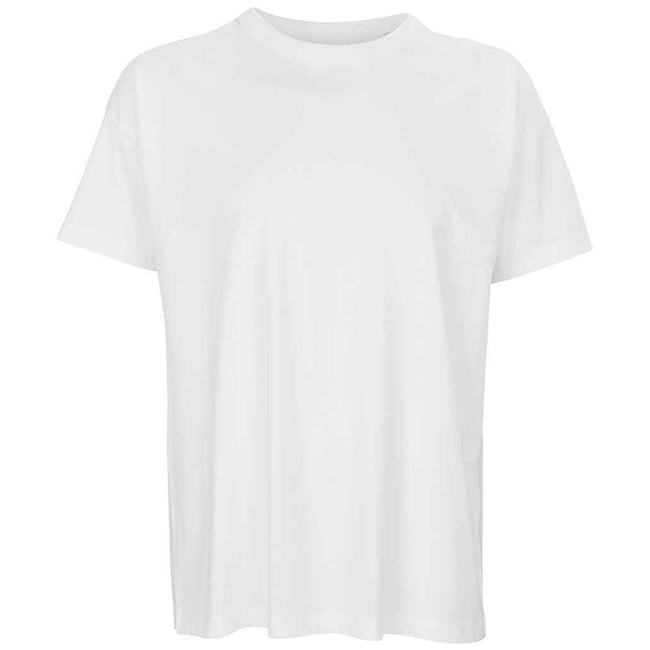 White - Front - SOLS Mens Boxy Organic Oversized T-Shirt