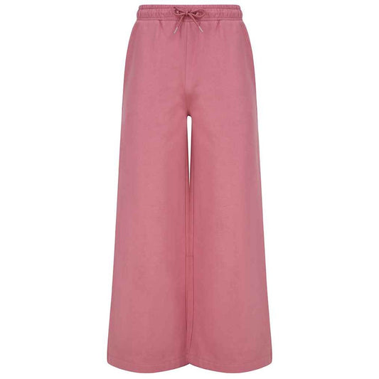 Dusky Pink - Front - SF Womens-Ladies Sustainable Wide Leg Jogging Bottoms