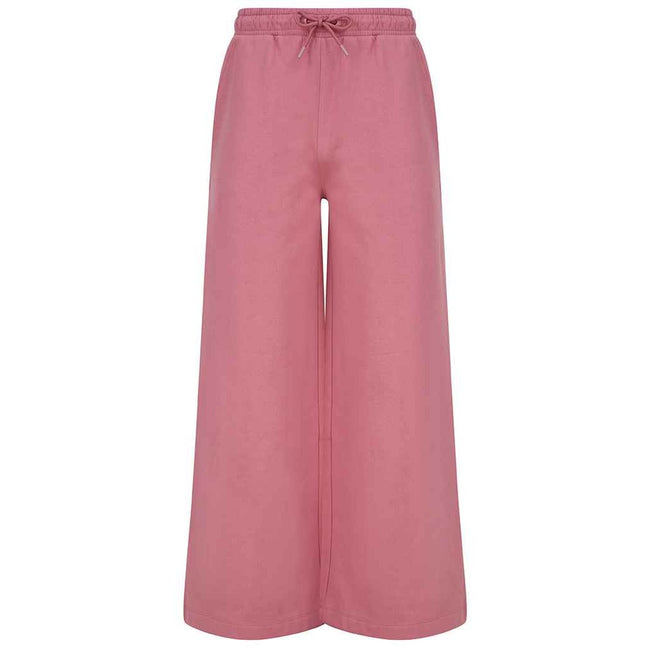Dusky Pink - Front - SF Womens-Ladies Sustainable Wide Leg Jogging Bottoms