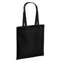 Black - Front - Westford Mill Recycled Cotton Tote Bag