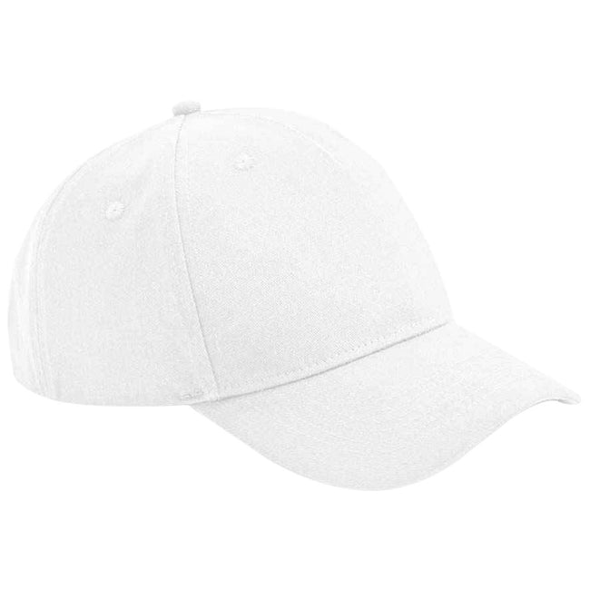 White - Front - Beechfield 5 Panel Organic Baseball Cap