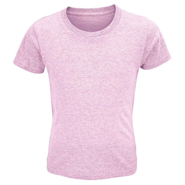 Pink Heather - Front - SOLS Childrens-Kids Crusader T-Shirt
