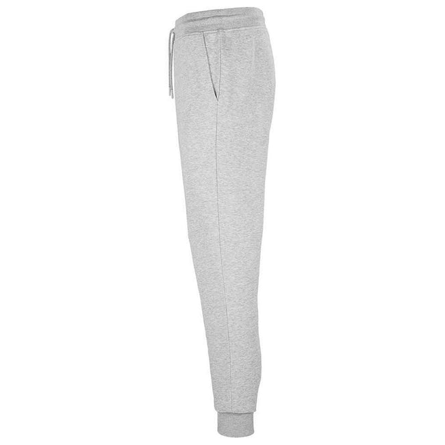 Grey Marl - Back - SOLS Unisex Adult Jumbo Organic Slim Jogging Bottoms
