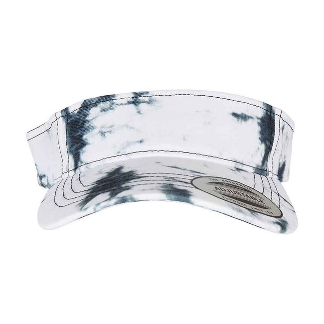 Black-White - Side - Flexfit Batik Dye Visor Cap