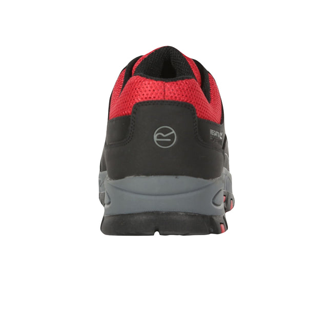 Red-Black - Side - Regatta Unisex Adult Sandstone Safety Trainers